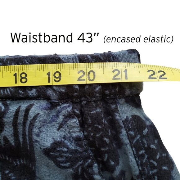 Encore by Idina Menzel Petite Cotton Gauze Ankle Pants Blue Floral Print 2XP - Picture 11 of 16